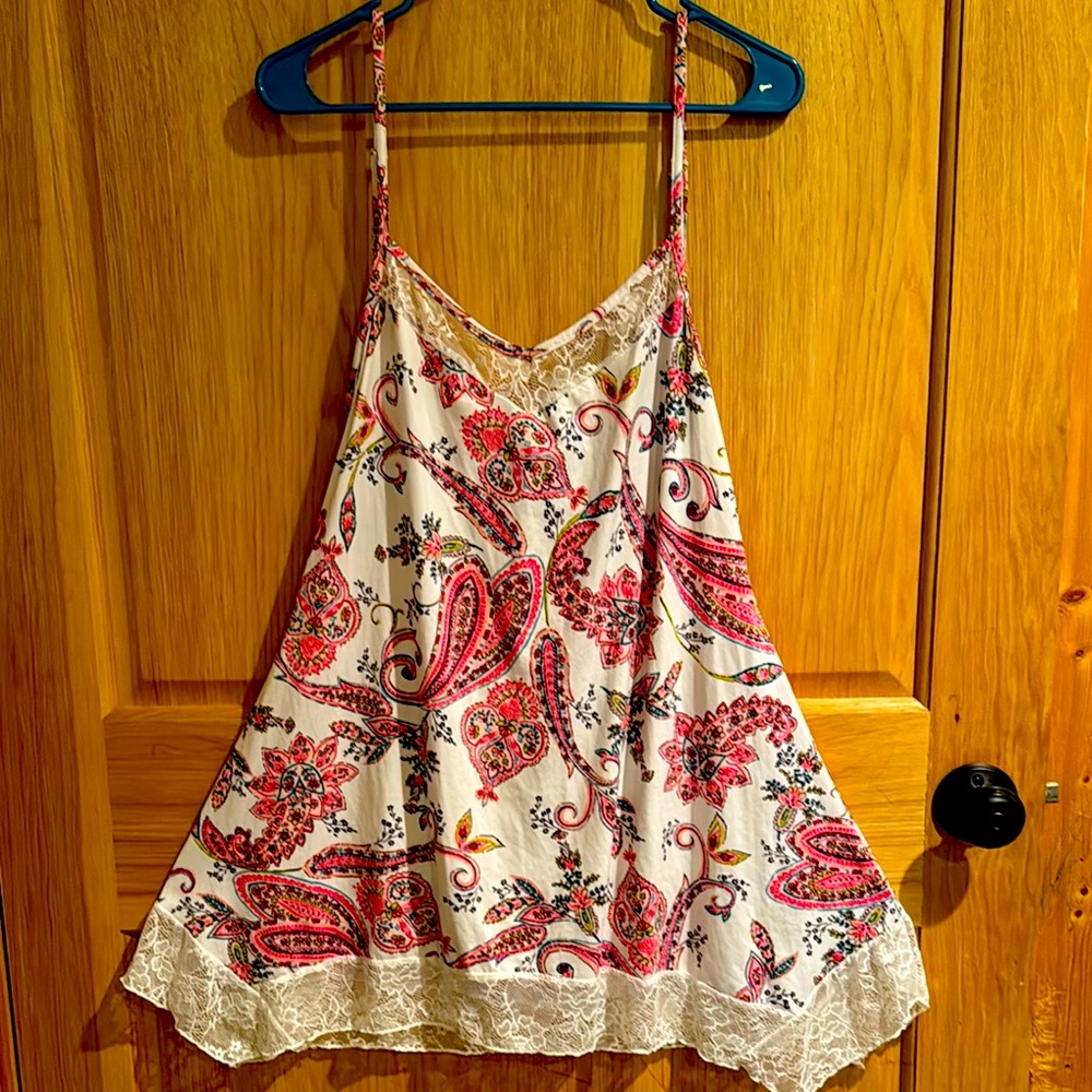 Secret Treasures Pink Paisley Lace Cami